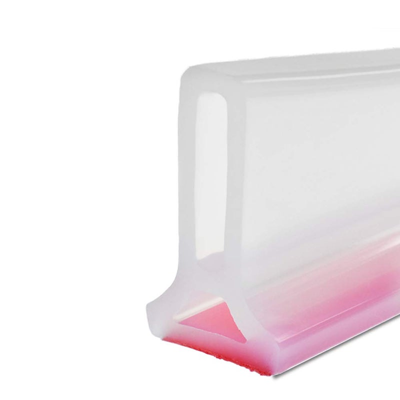 Duzzy 118 Inch Shower Threshold Water Dam, Shower Water Guard to Keep Water in Shower, Shower Water Stopper Dry and Wet Separation Suitable for Bathroom and Kitchen (Clear) - Image 1